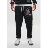 Recovered Sweathose "NFL Bengals Rule The Jungle", Herren, Gr. 3XL, US-Größen, schwarz-weiß (schwarz, weiß), 100% Baumwolle, bedruckt, lang, Hosen Sweathose, mit gestreiften Bünchen
