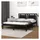 vidaXL Massivholzbett 200 x 200 cm Schwarz