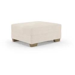 Hocker Helena Cord Beige Natur