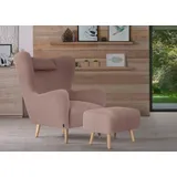 Home Affaire Sessel HOME AFFAIRE "Telford auch in Fellimitat, Sessel B/T/H: 77/92/106 cm", rosa (rosé), B:77cm H:106cm T:92cm, Samtoptik (100% Polyester);Luxus-Microfaser Lederoptik (100% Polyester);Struktur fein (100% Polyester);Fellimitiat (100% Polyester), Sessel,