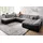 DOMO collection Wohnlandschaft DOMO COLLECTION "MORIC 353x216x80 cm, mit viel Platz, U-Form, auch in Cord", grau (schwarz, weiß, grau), B:353cm H:80cm T:216cm, Microfaser PRIMABELLE / Struktur (90% Polyester/ 10% Polyacryl);Kunstleder SOFTLUX / Struktur (90% Polyester/