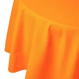 Homescapes Tischdecke 100% Baumwolle 180 cm Rund Orange