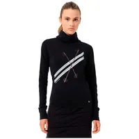Super.natural Kryssede Ski Sweatshirt - Jet Black / Fresh