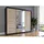 imoebel24 Schwebetürenschrank 250 x 218 x 61 cm Schwarz/Sonoma