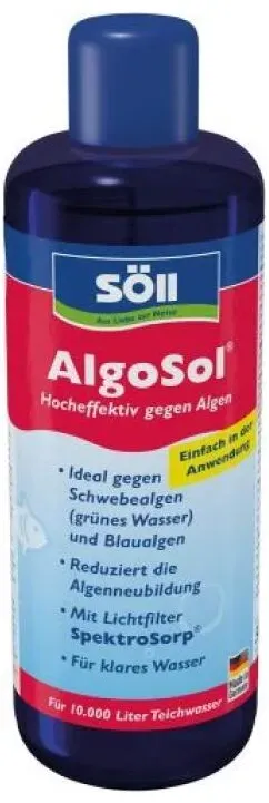 Söll AlgoSol, hocheffektives Teichpflegemittel, 500 ml für bis zu 10.000, 80533