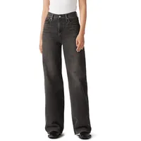 Levi's Ribcage Wide Leg Jeans mit High Waist Schwarz