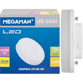 Megaman LED-Lampe GX53 MM27992 LED GX53-ECONOMY 6,5W/700lm, Höhe 24mm