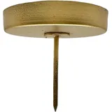 Knüllermarkt Kerzenhalter Stumpenkerzen für Adventskranz, 7 cm, Gold, Adventskranz Deko, Kerzenstecker Metall, Adventskerzenhalter