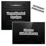 Bosch Herdset Bosch Einbau-Backofen Serie 6 mit Midea Induktionskochfeld autark 80 cm