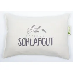 Kräuterkissen HERBALIND "5046 Lavendelkissen SCHLAFGUT", grau (natur, anthrazit), B:30cm L:20cm, Baumwolle, Funktionskissen