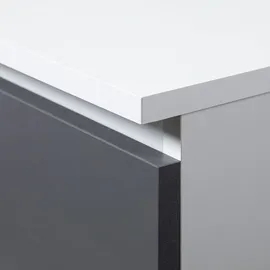 Akord Kommode K60 60 x 130 x 40 cm Weiß / Graphitgrau
