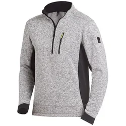 FHB Strick-Fleece-Troyer PATRICK - grau;schwarz - S