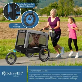 Kesser Hundeanhänger Boxer 3-in-1 grau