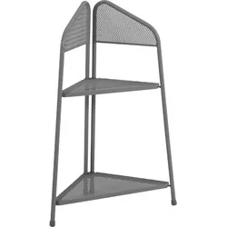 Metall Balkon Eckregal Regal Standregal Ablage Aufbewahrung Eckschrank grau