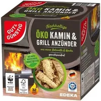 Gut&Günstig Grillanzünder 32 Stück Holz/Braun