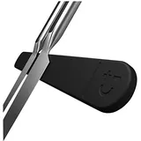 Messer Magnetleiste/Magnet Messerhalter Messerleiste Soft Touch - 30 cm, für 5 Messer, verschieden Farben - bietet genug Platz um 5 Messer daran zu befestigen, Farbe:schwarz