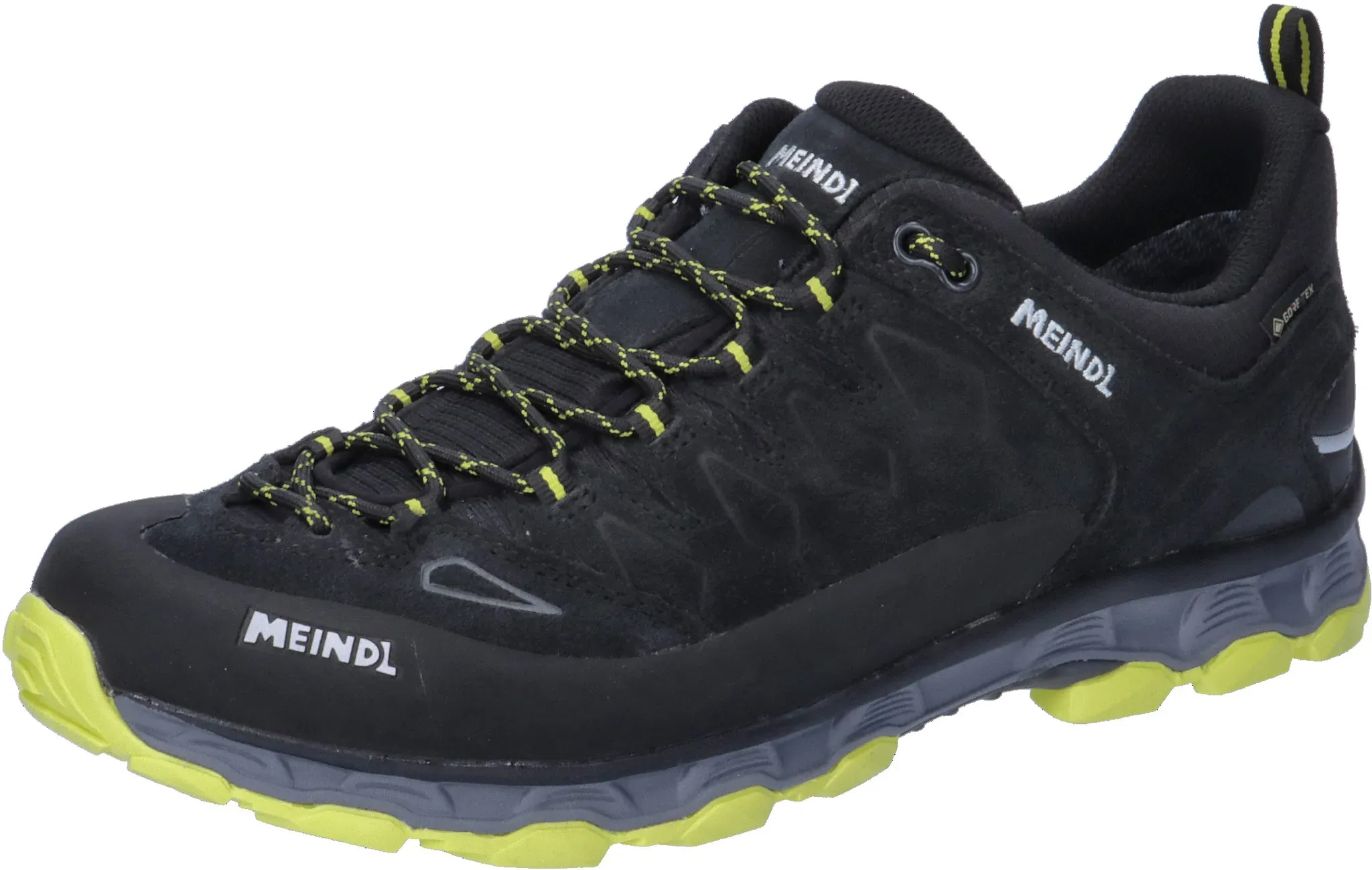 Meindl Herren Wanderschuhe Lite Trail GTX 3966-01 42 (UK 8) - Schwarz/Lemon - 42 (UK 8)
