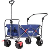 Arebos Bollerwagen 423484, faltbar, 100kg Traglast, 89 x 52 x 80cm (L/B/H), blau