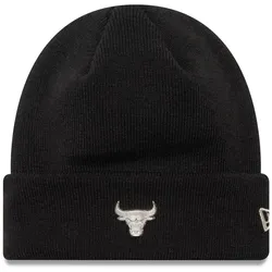 NEW ERA Chicago Bulls Metallic Pin Cuff Knit Beanie - Black - STK