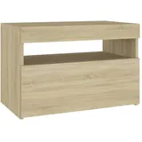 vidaXL TV-Schränke LED-Leuchten 2 Stk. Sonoma-Eiche 60x35x40 cm Holz