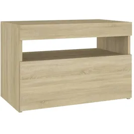 vidaXL TV-Schränke LED-Leuchten 2 Stk. Sonoma-Eiche 60x35x40 cm Holz