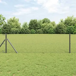 vidaXL Zaunpfosten 10 x 400 cm Grau/Stahl