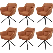 MCW Esszimmerstuhl MCW-K33 Kunstleder braun 6er Set