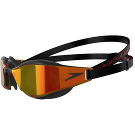 Speedo Fastskin Hyper Elite Mirror Goggles, Verbessertes Design, Komfortabler Stil, Schwarz und Silber, Erwachsene Unisex Größe