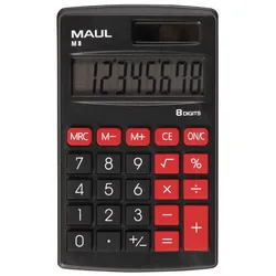 MAUL Taschenrechner M 8 Solar Batterie 1-zeilig, 8 Ziffern schwarz