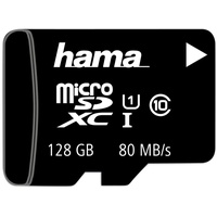 Hama microSDXC 128GB Class 10 UHS-I + SD-Adapter