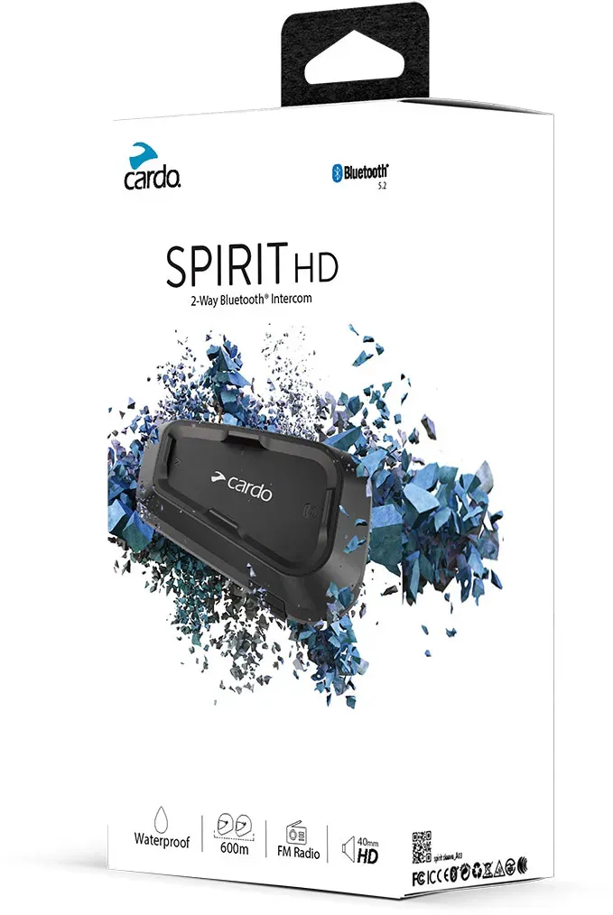 Cardo Spirit HD, Kommunikationssystem Doppelset - Schwarz