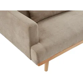 vente-unique Schlafsofa Klappsofa 3-Sitzer - Stoff - Beige - ESME