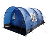 Regatta Karuna Family Camping Tunnel Zelt, Nautisches Blau/Laserblau, 4 Personen