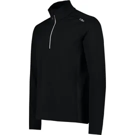 CMP Man Fleece Sweat Nero-Bianco 74UH