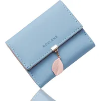 ROULENS Damen Geldbeutel mit RFID Blockierung, Klein und im Kurzformat Portemonnaie Damen PU Leder Portemonnaie Kleine Brieftasche Geldbörse Für Frauen Die Farbe ist sehr schön mit Mehreren Fächern