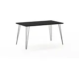 Proregal Schreibtisch Raven mit Metallfußgestell HxBxT 74 x 140 x 80 cm Schwarz