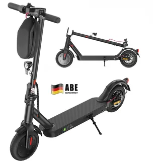 iScooter E Scooter mit Straßenzulassung, ABE Elektroroller Belastung bis 120kg, 30 km Reichweite, LED, 20km/h, 350W Motor, 8,5 Zoll Wabenreifen,Duales Bremssystem E Roller für Erwachsene