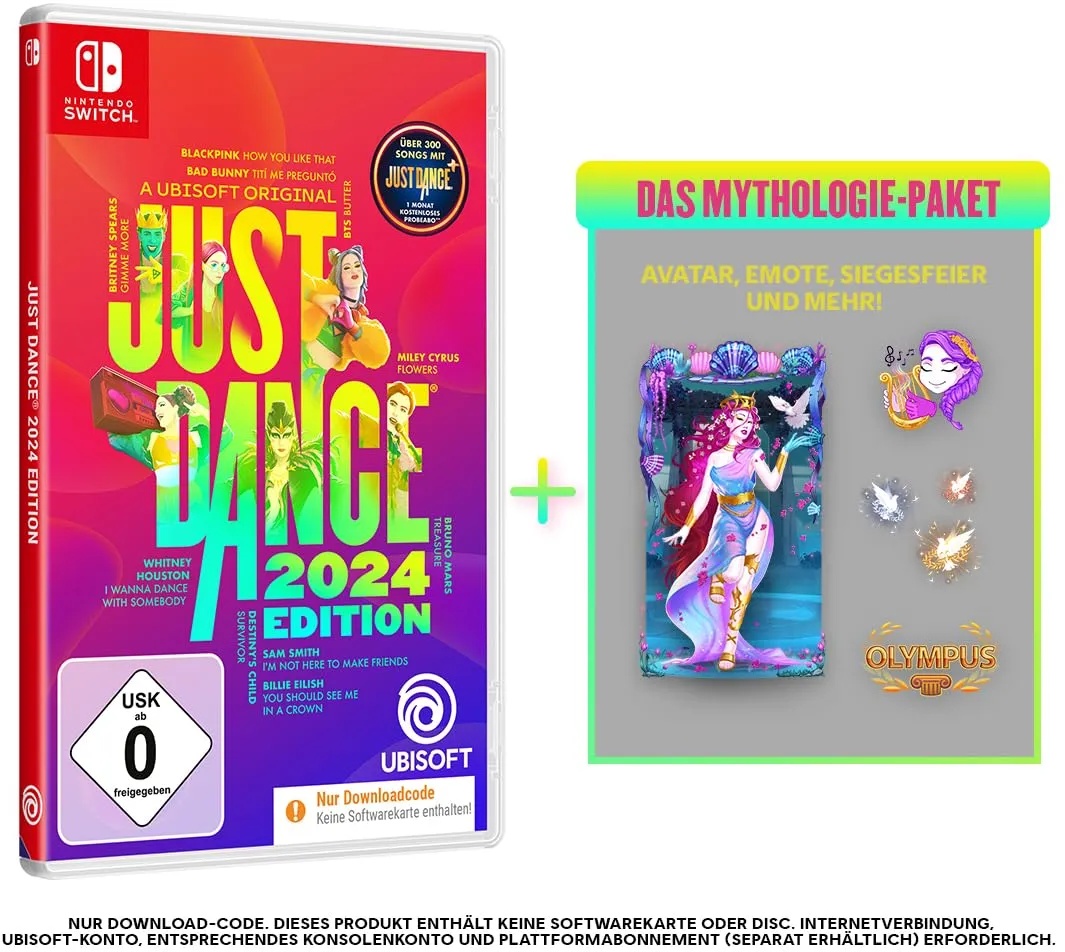 Just Dance 2024 Edition [Nintendo Switch] Amazon Exklusives Bundle | Code in Box & Ubisoft Connect