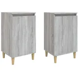 vidaXL Nachttische 2 Stk. Grau Sonoma 40x35x70 cm Holzwerkstoff