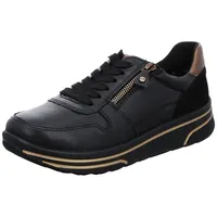 Ara Shoes ARA Sapporo Low-cut Sneaker, SCHWARZ,MARRONE , 37 EU Weit
