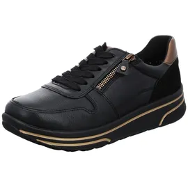 Ara Shoes ARA Sapporo Low-cut Sneaker, SCHWARZ,MARRONE , 37 EU Weit
