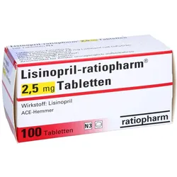 Lisinopril-ratiopharm 2,5 mg Tabletten 100 St