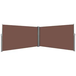 vidaXL Seitenmarkise 160 x 600 cm Braun Polyester