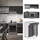 Vicco Küchenzeile R-Line 200 cm weiß/anthrazit hochglanz modern vicco