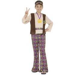 Smiffys Kostüm Hippie, Next Generation Flowerpower gelb 158-164