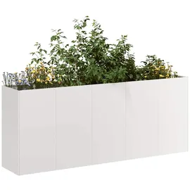 vidaXL Pflanzkübel 200 x 40 x 80 cm Edelstahl