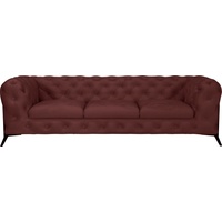Leonique Chesterfield-Sofa »Amaury«, aufwändige Knopfheftung, moderne Chesterfield Optik, Fußfarbe wählbar rosa