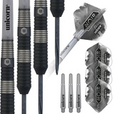 Unicorn Information System ‎Unicorn Steeltip Darts Noir|Style 3|Dartpfeile mit Stahlspitze, Schwarz, 26 g