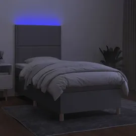 vidaXL Boxspringbett 100 x 200 cm Hellgrau