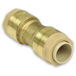 Messing Steckfitting Kupplung für Kupferrohr, verschiedene Größen (Ausführung: 12 mm)